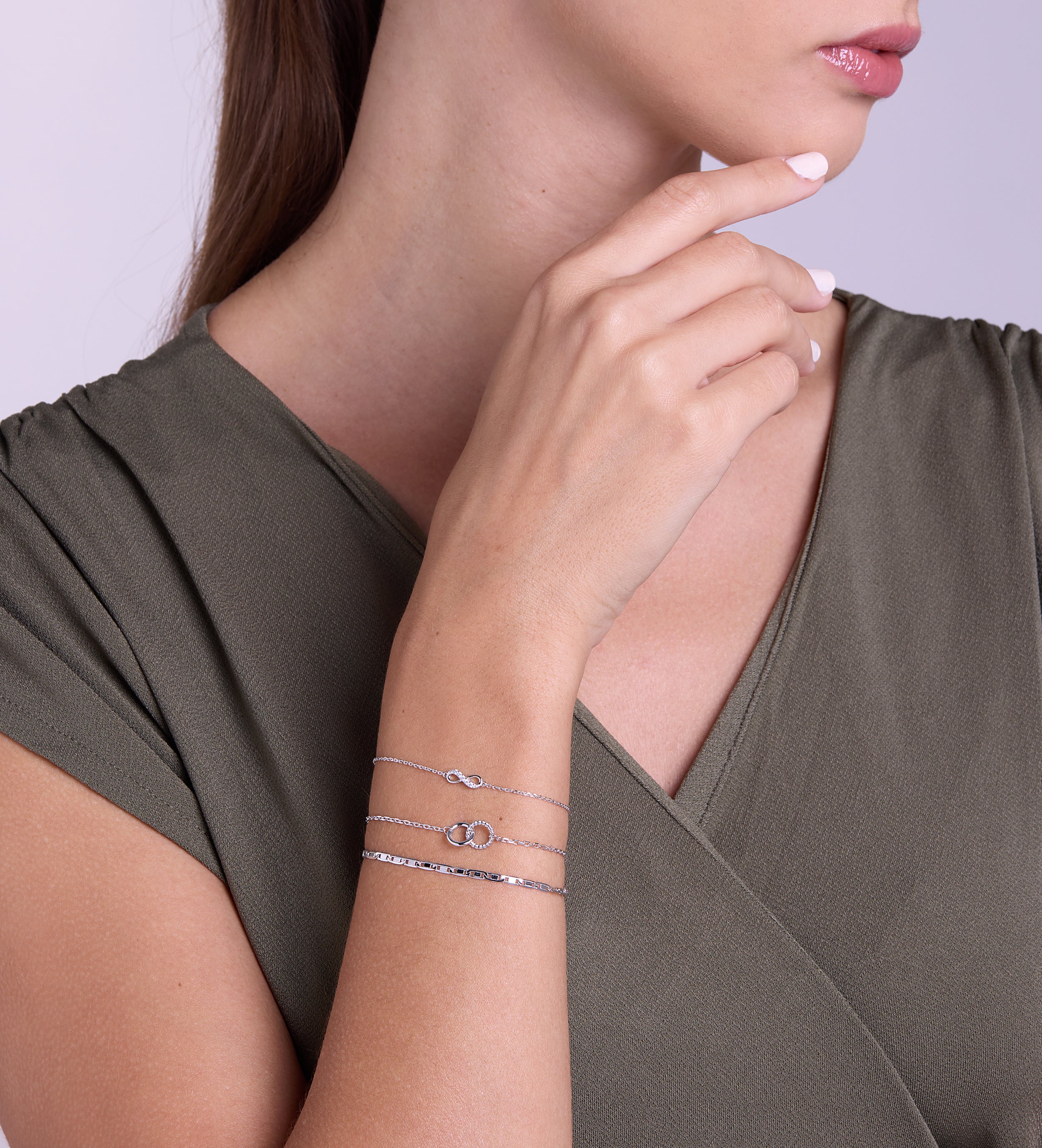 Anchor Chain Bracelet in Silver