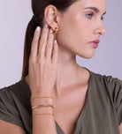 Artisan Hammered Cuff Bracelet in Gold