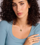 Dotted Chain Necklace in Gold