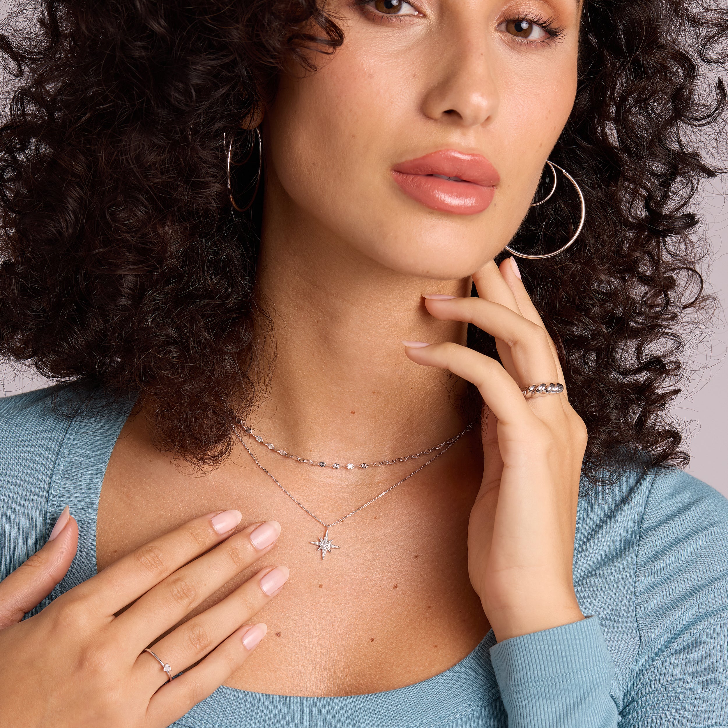 Flutter Chain Choker in Silver