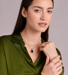 Emerald Cut Pendant Necklace in Gold