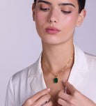 Emerald Cut Pendant Necklace in Gold