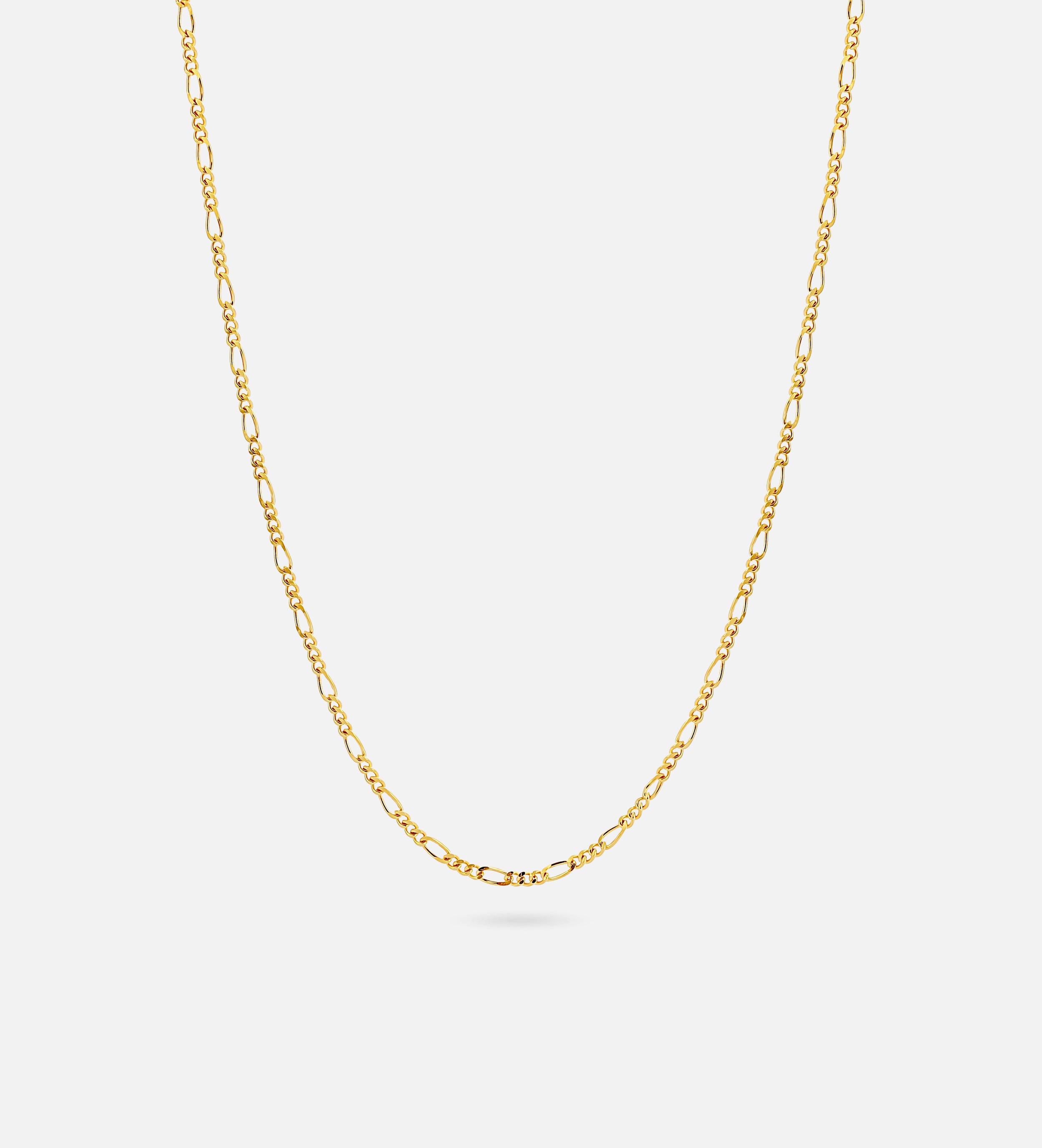 Figaro Chain Necklace in Gold