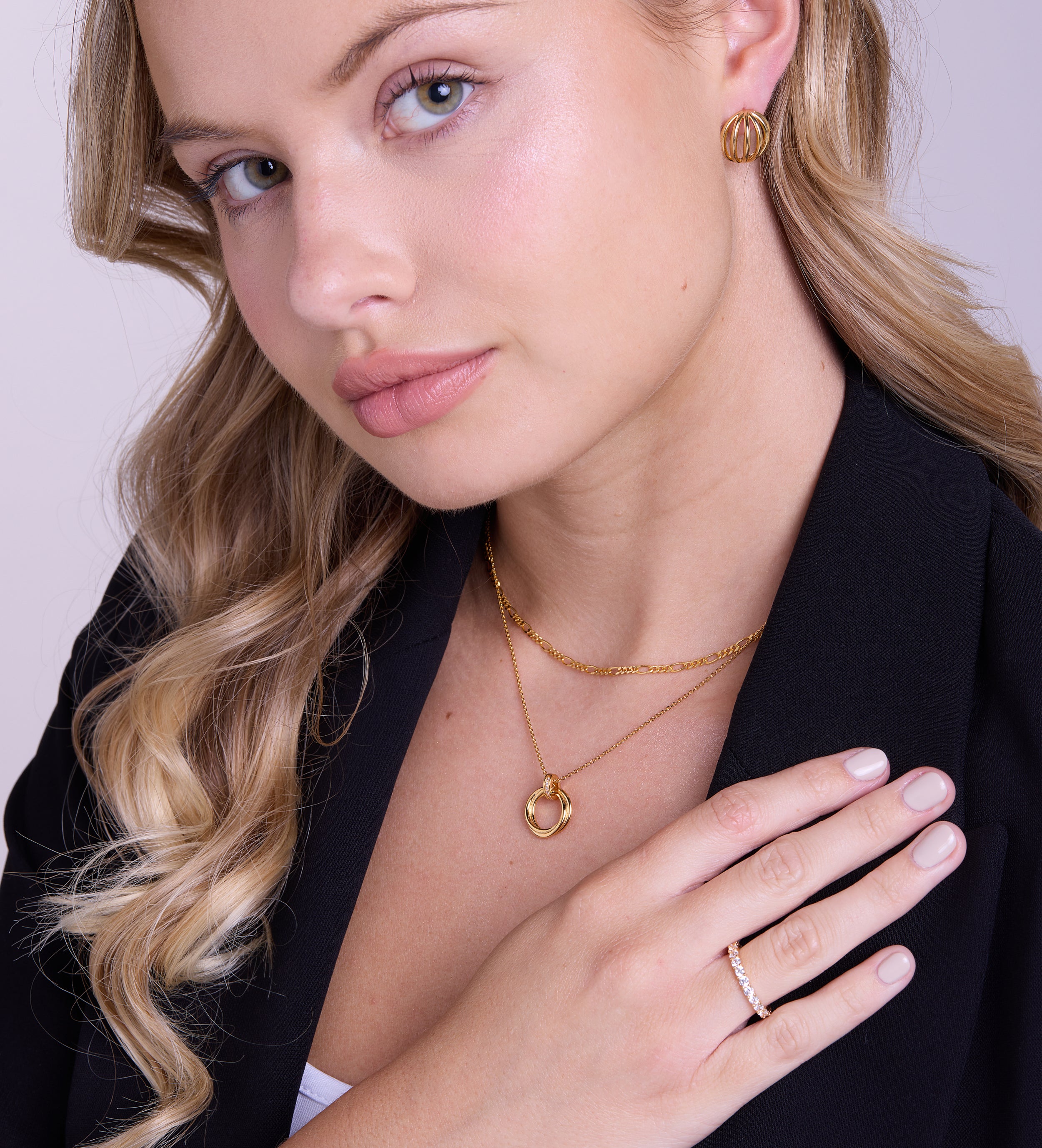 Figaro Chain Necklace in Gold