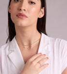 Herringbone Necklace in Gold