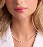 Pearl Beaded Necklace in Gold