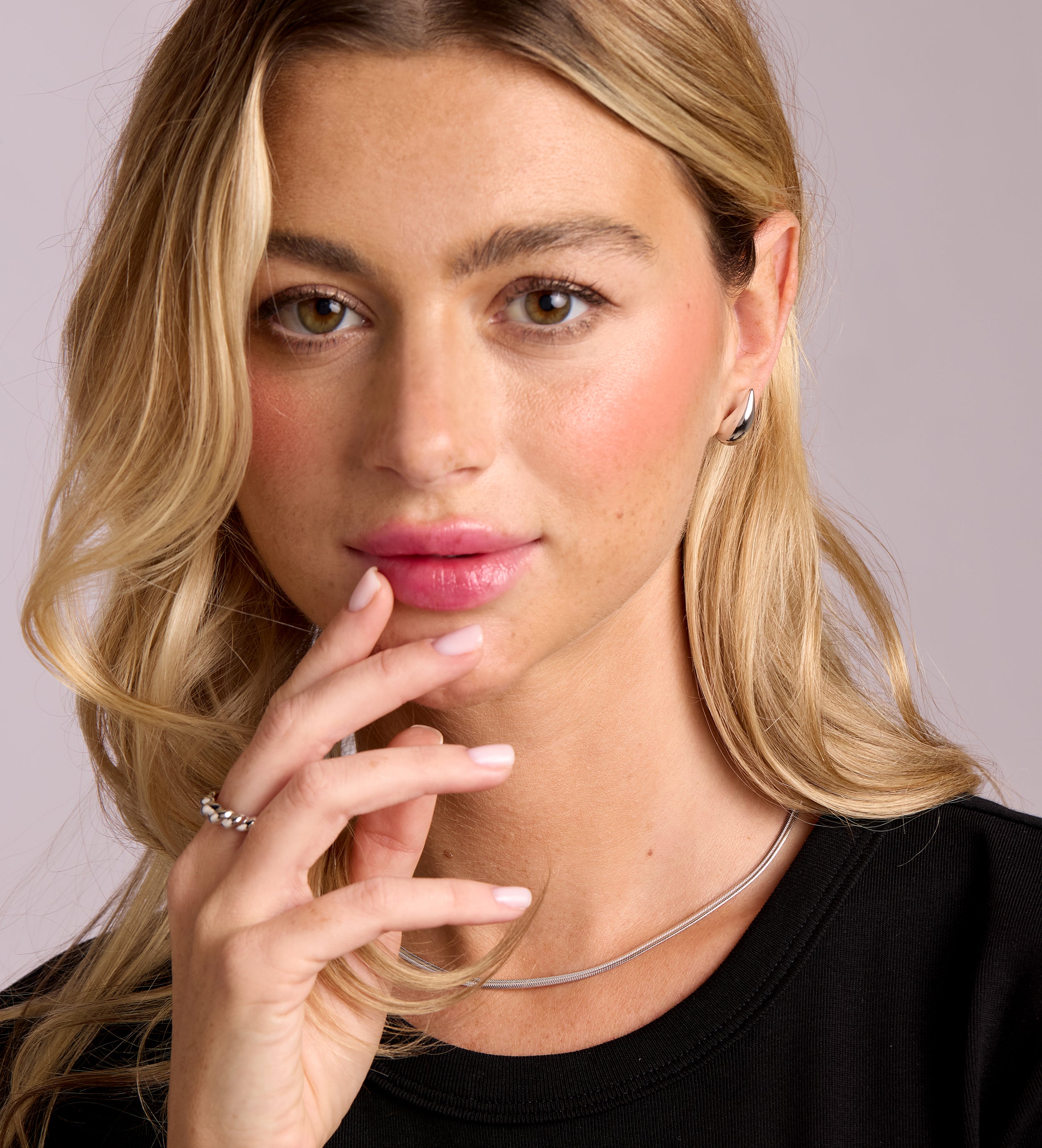 Drop Earrings in Silver