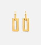 Rectangle Drop Earrings in Gold