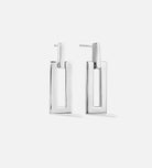 Rectangle Drop Earrings in Silver