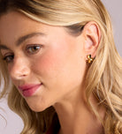 Three Leaf Clover Earrings in Gold
