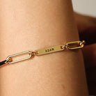 Paperclip Chain Name Bracelet - 18K Gold Vermeil