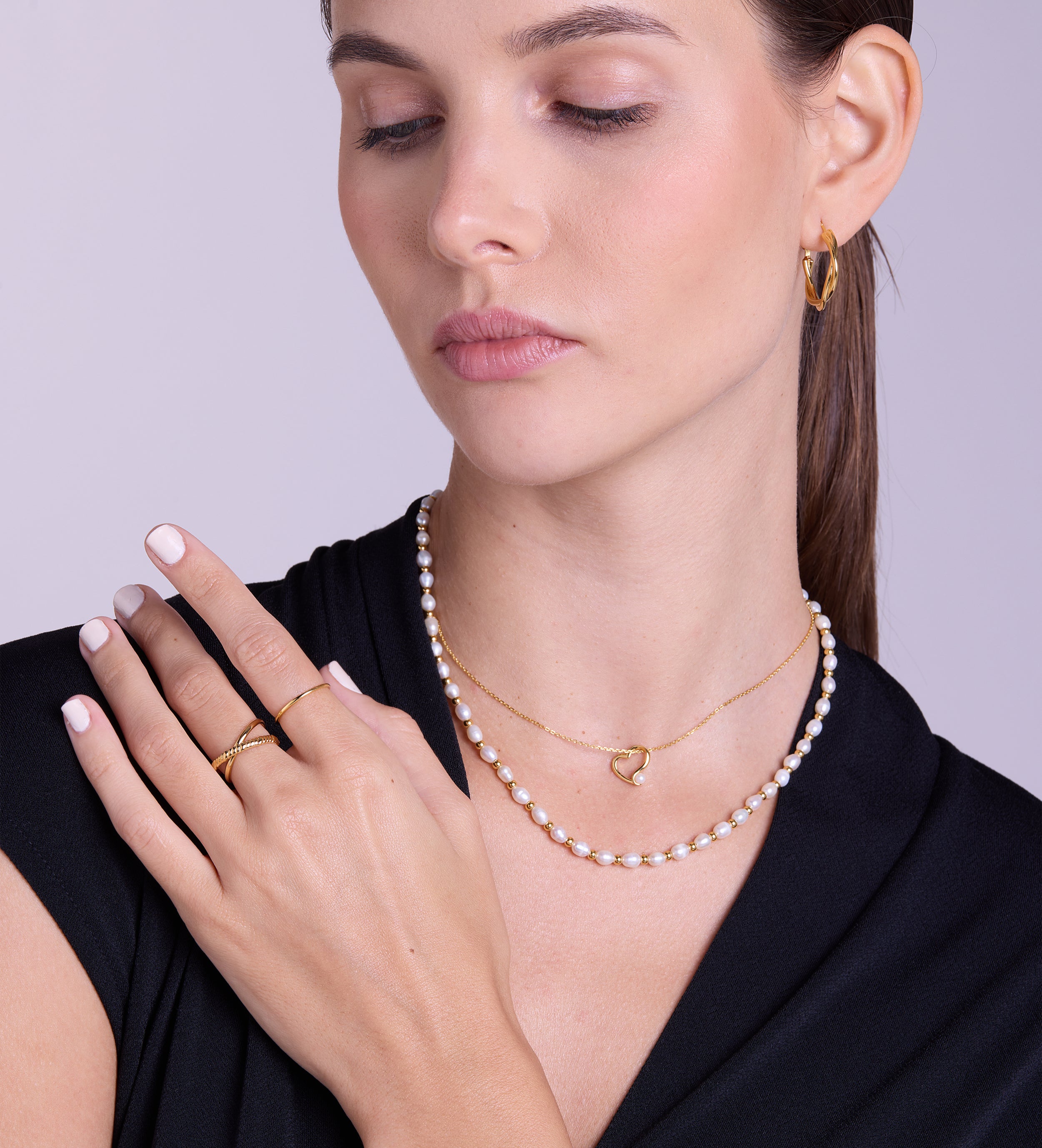 Thin Stacker Ring in Gold