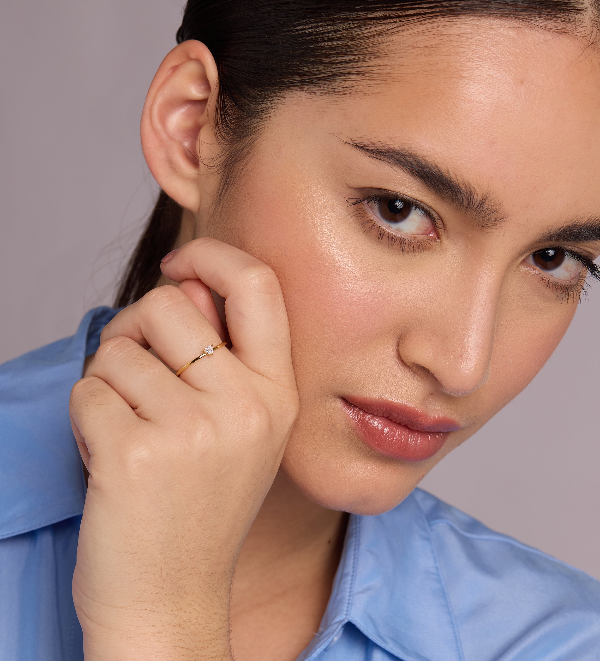 Luna Stacker Ring in Gold