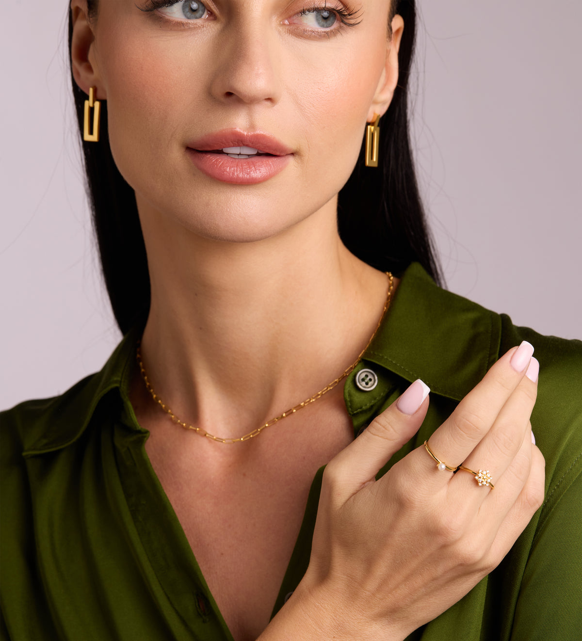 Pearl Stacker Ring in 18k Gold Plating on 925 Silver - Ash & Harry
