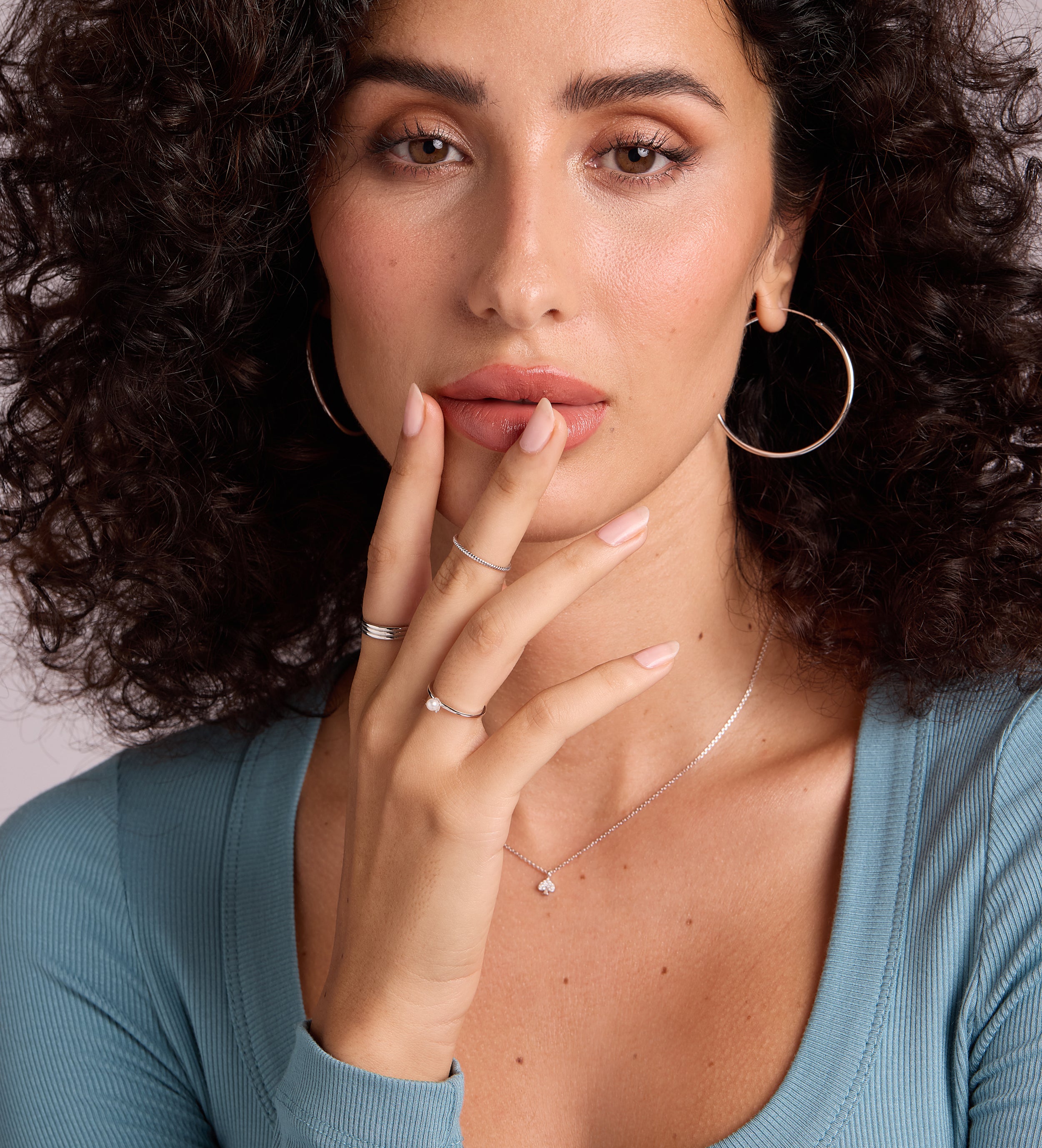 Pearl Stacker Ring in Silver