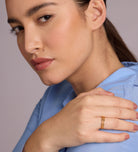 Textured Triple Stacking Ring in Gold