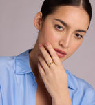 Trio Band Stacker Ring in Gold