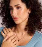 Two Stone Open Bezel Ring in Gold