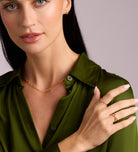 Pave Wishbone Ring in Gold