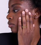 Thin Croissant Ring in Gold