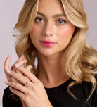 Pave Flower Ring in Gold