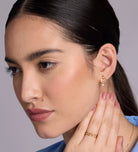 Double Band Starburst Ring in Gold