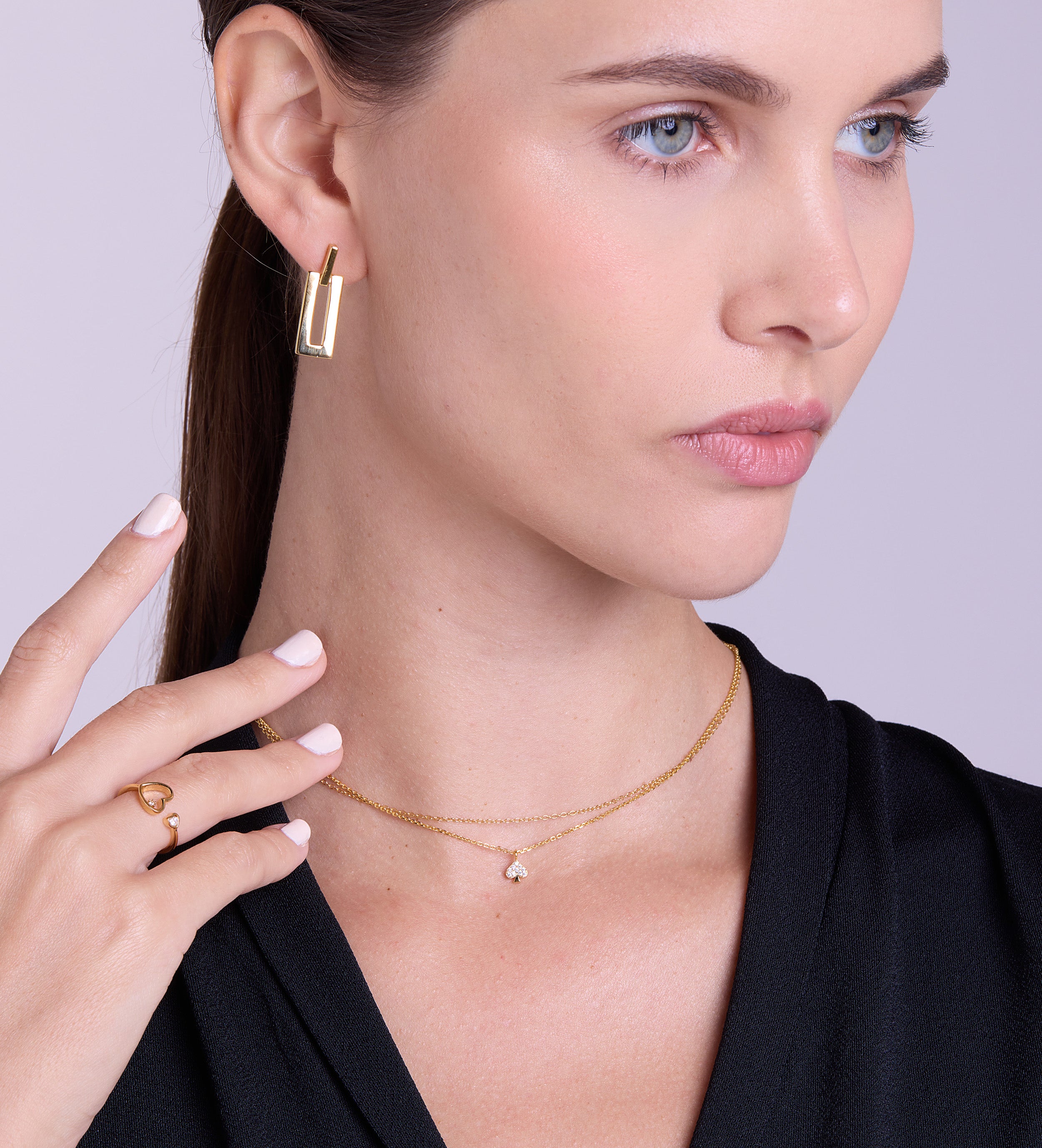 Heart to Heart Ring in Gold