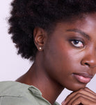 Pave Spade Earrings in Gold