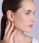 Oval Hanging Hoops in Gold