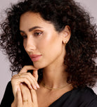 Oval Hanging Hoops in Gold