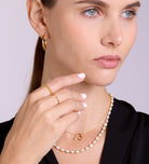 Double Beaded Stacker Ring in Gold