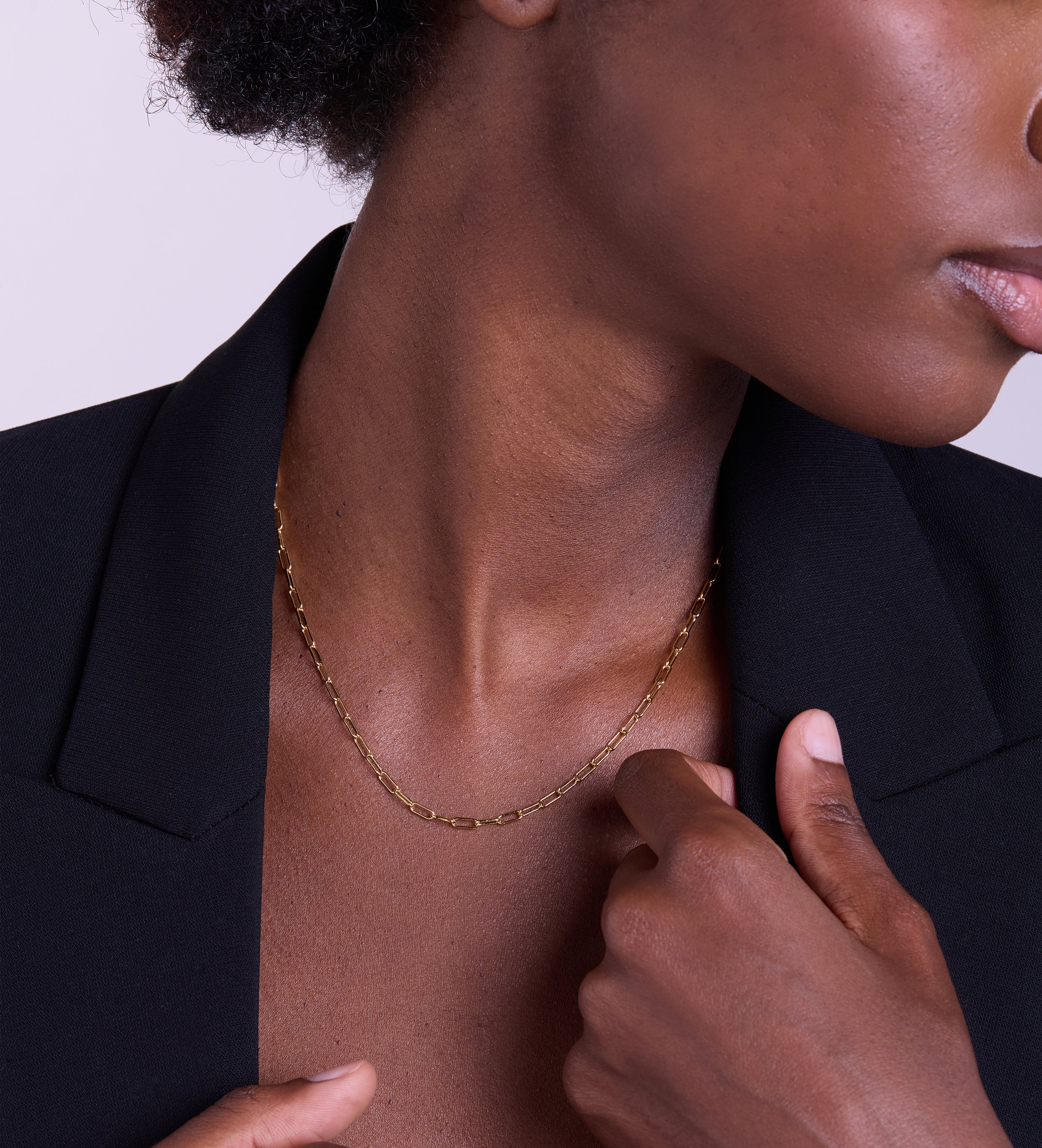 Paperclip Necklace in Gold