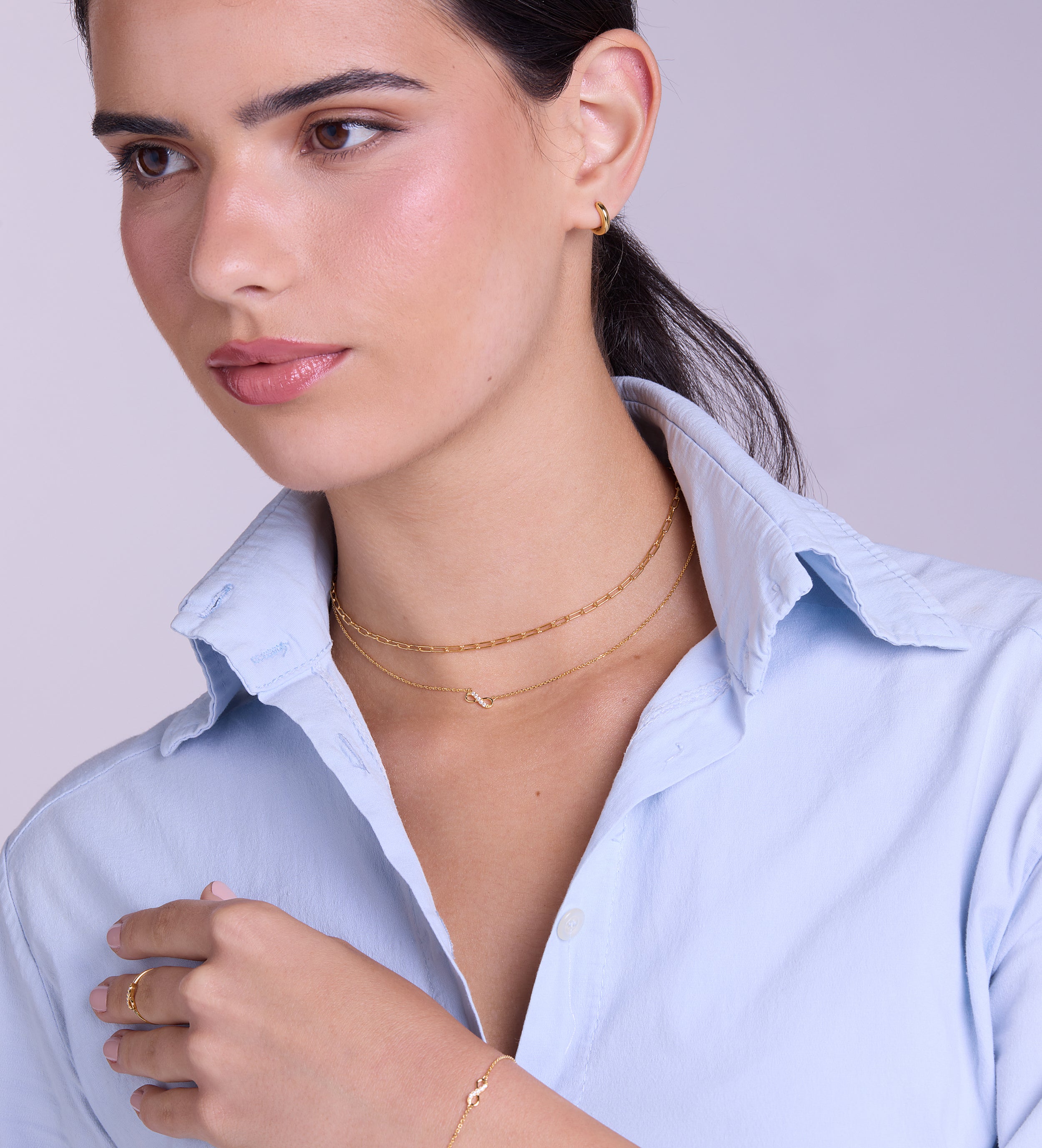 Paperclip Necklace in Gold