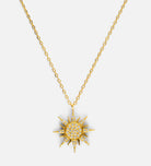 Aura Sunburst Necklace in Gold