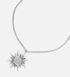 Aura Sunburst Necklace in Silver