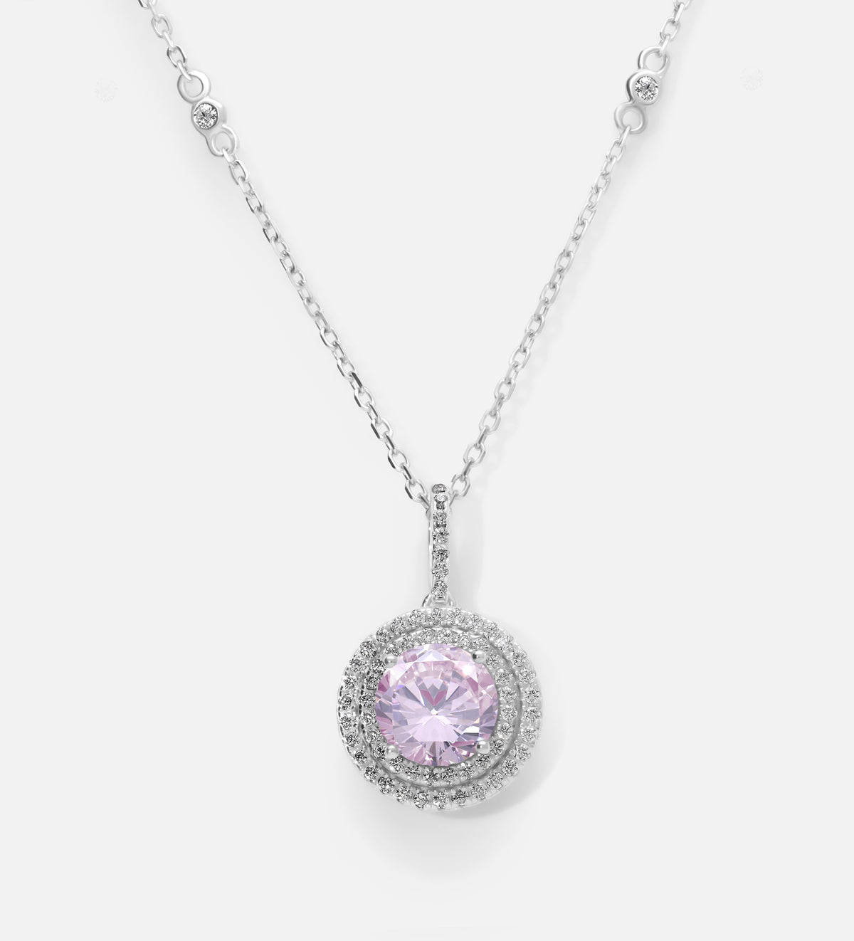 Blush Radiance Pendant in 925 Silver with High Quality Simulated Diamonds - Ash & Harry