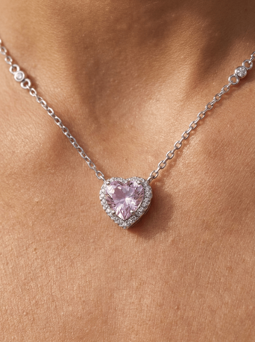 Blushing Heart Full Set in Silver - 4 Items - Ash & Harry