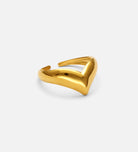 Bold Chevron Ring in Gold