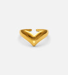 Bold Chevron Ring in Gold