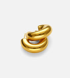 Bold Crescent Hoops in Gold