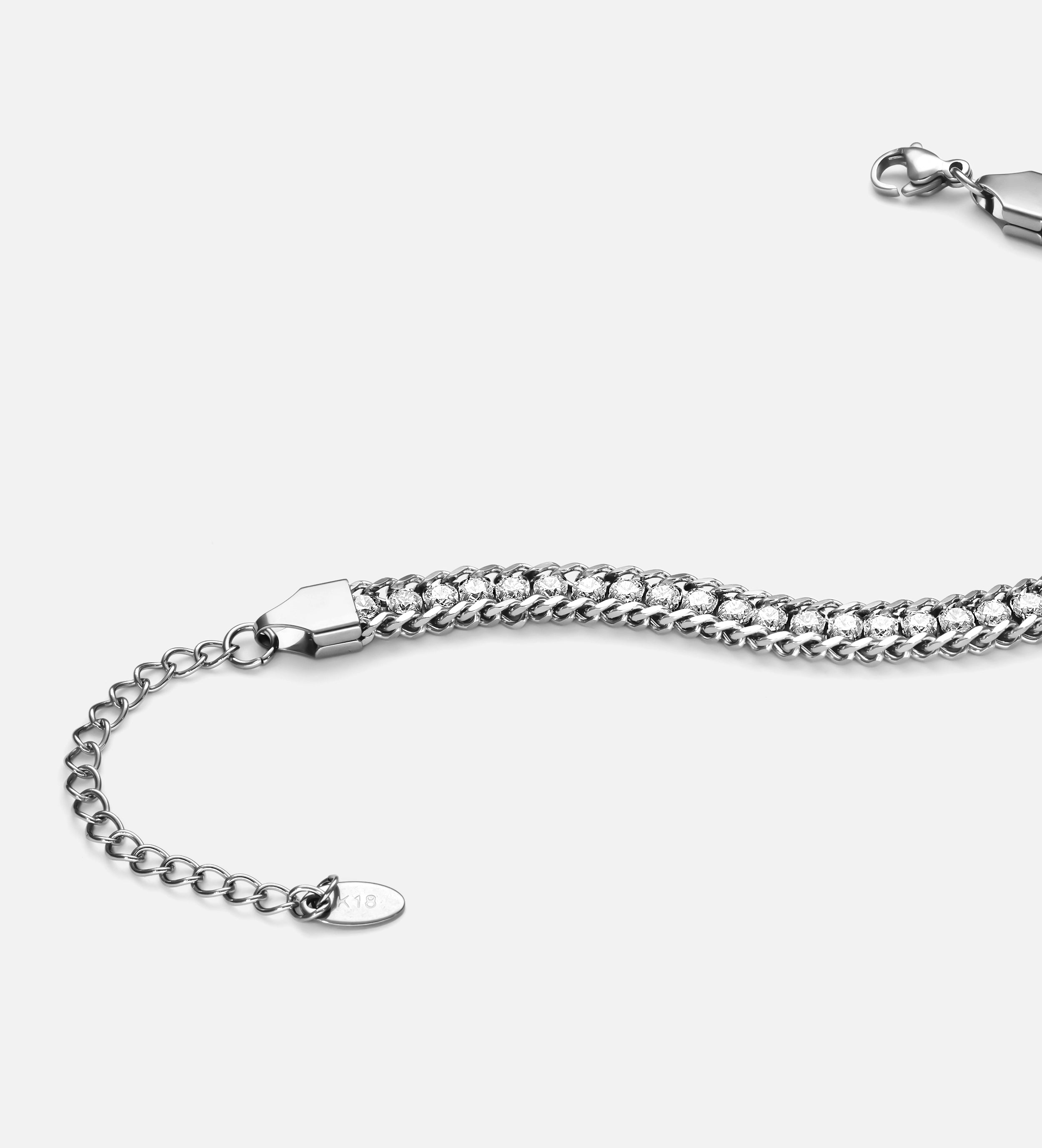 Bold Crystal Chain Bracelet