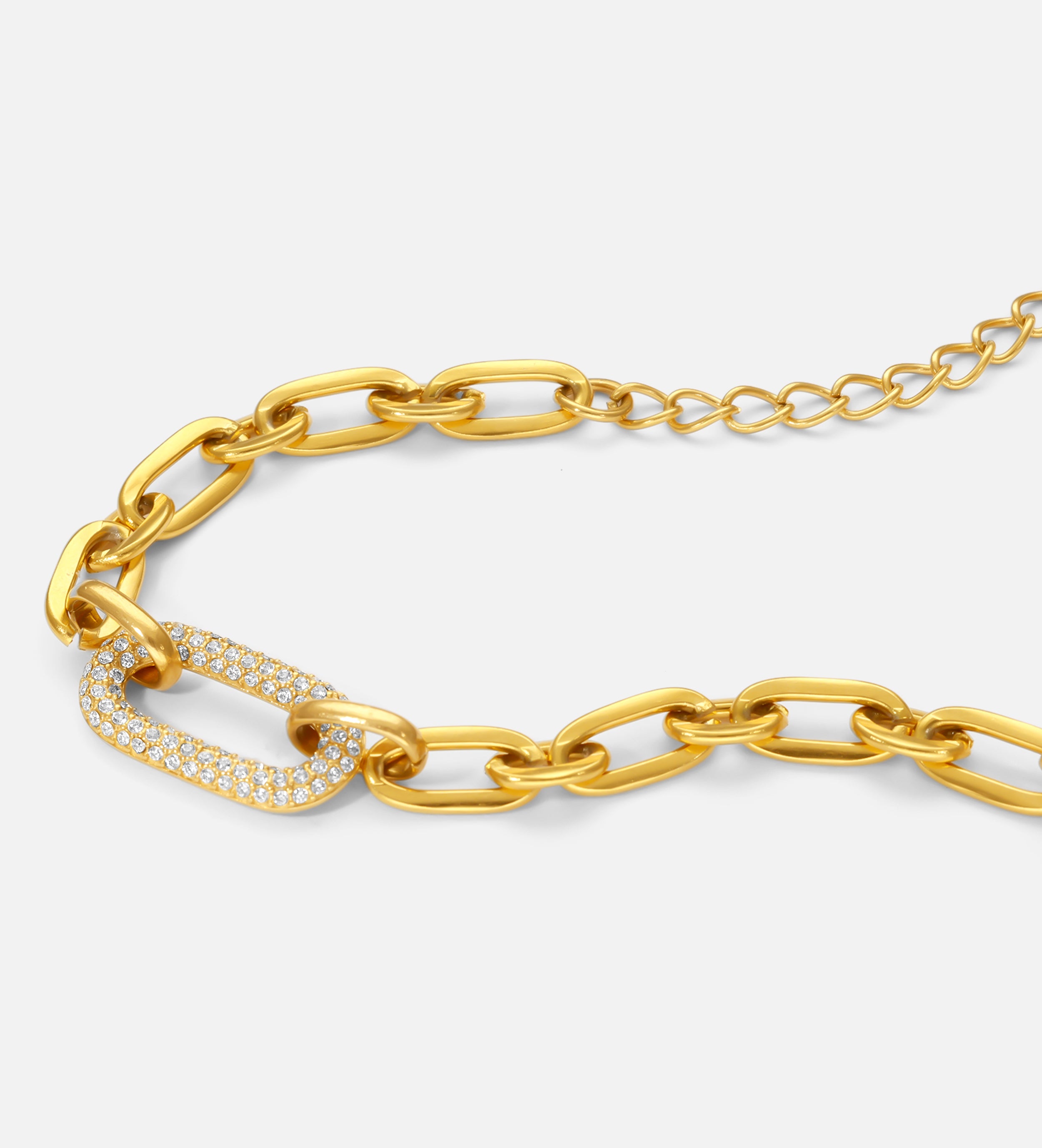 Bold Crystal Link Bracelet