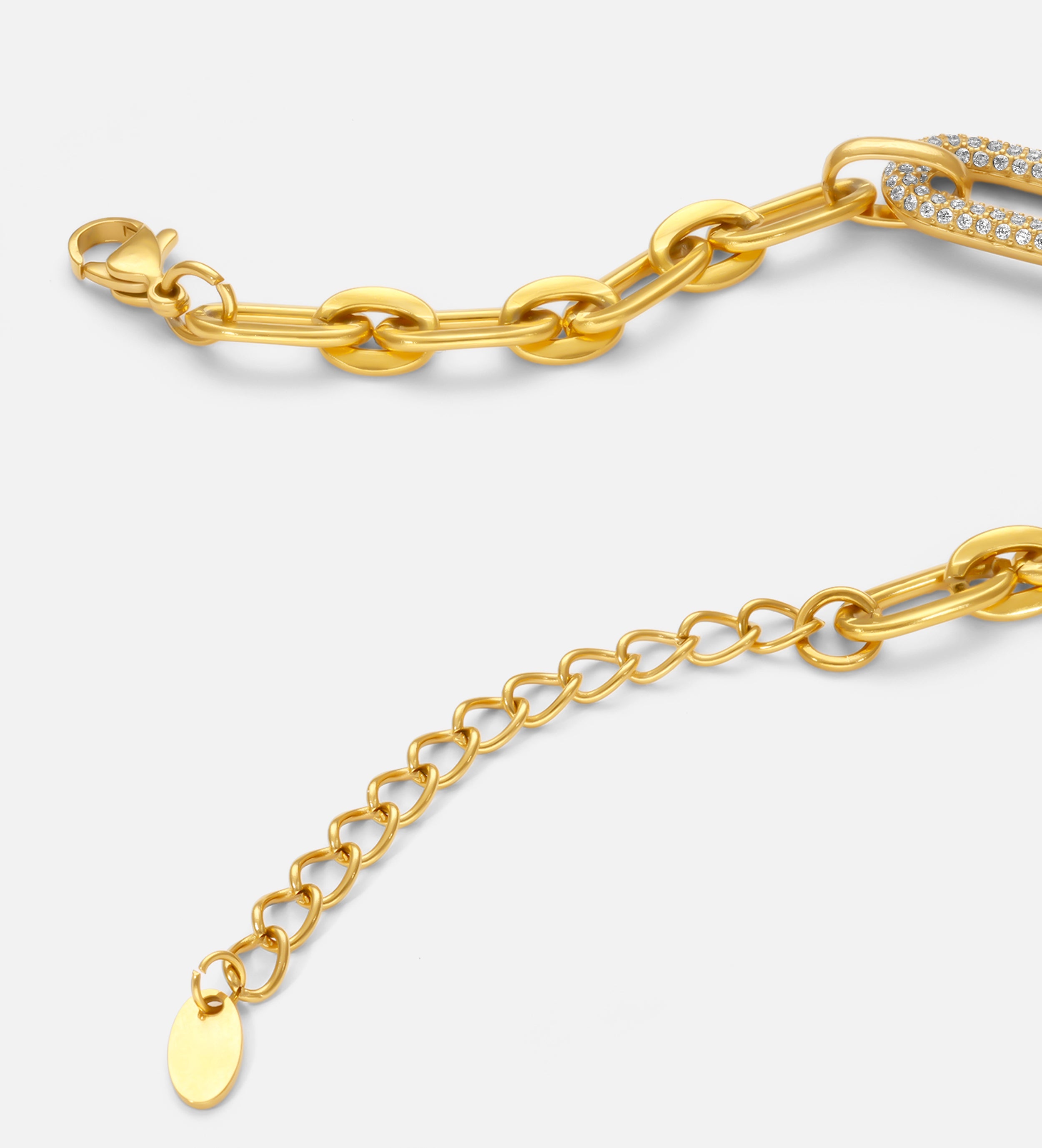 Bold Crystal Link Bracelet