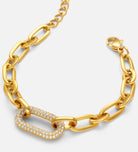 Bold Crystal Link Bracelet