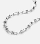 Bold Orb Linked Chain Necklace in Silver