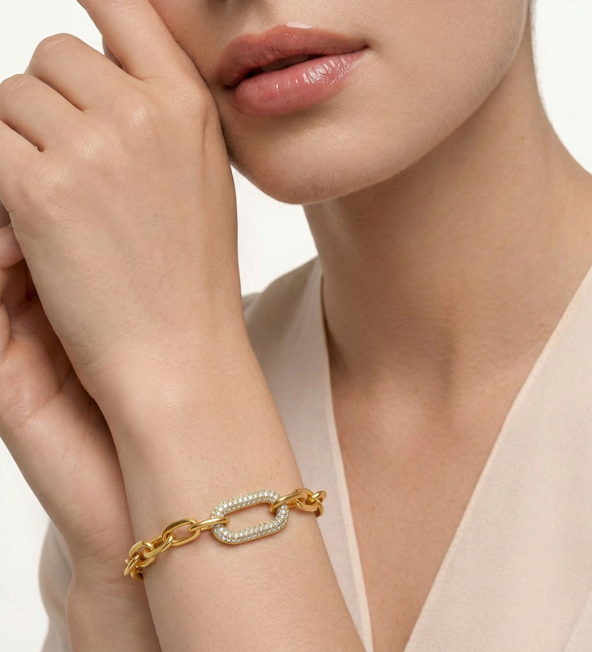 Bold Crystal Link Bracelet - Ash & Harry