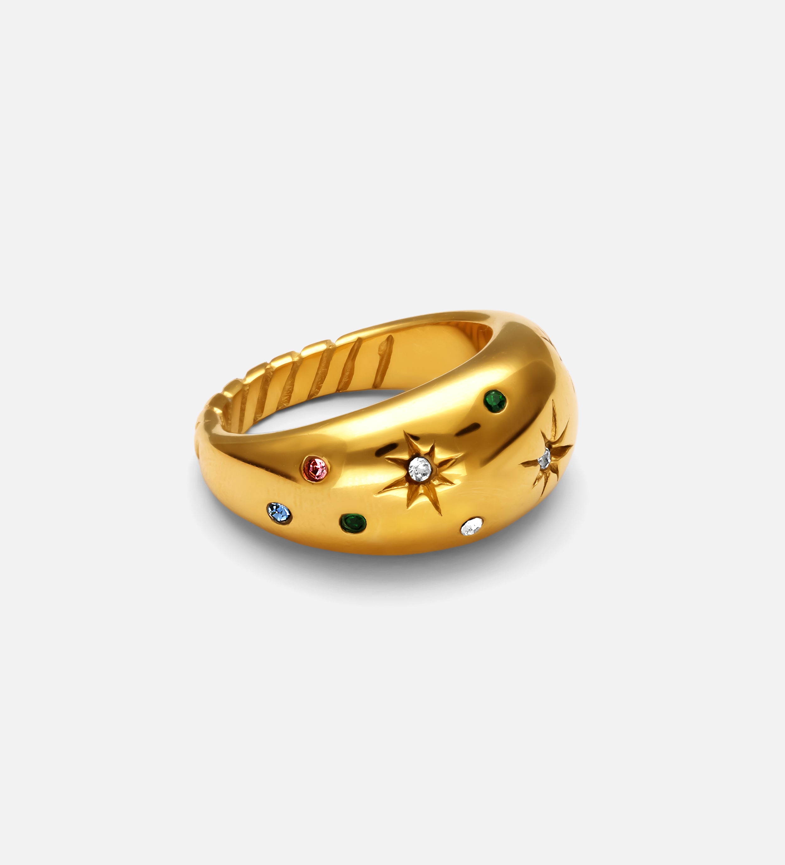 Celestial Starburst Dome Ring