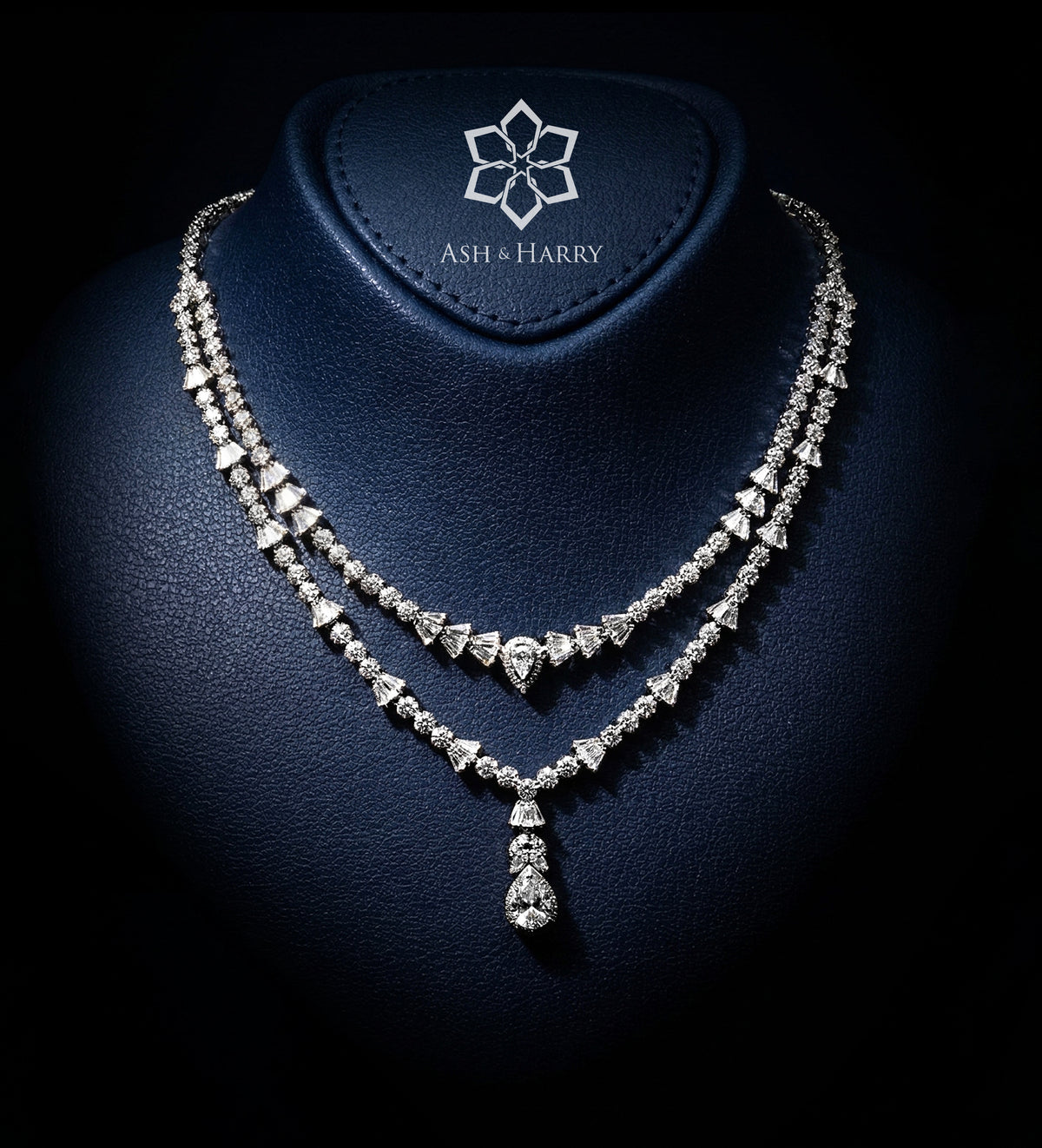 Celine Pure White Luxury Bridal Full Set in High Quality Simulated Diamonds Rhodium Plated - Ash & Harry