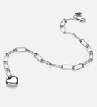 Delicate Paperclip Heart Bracelet