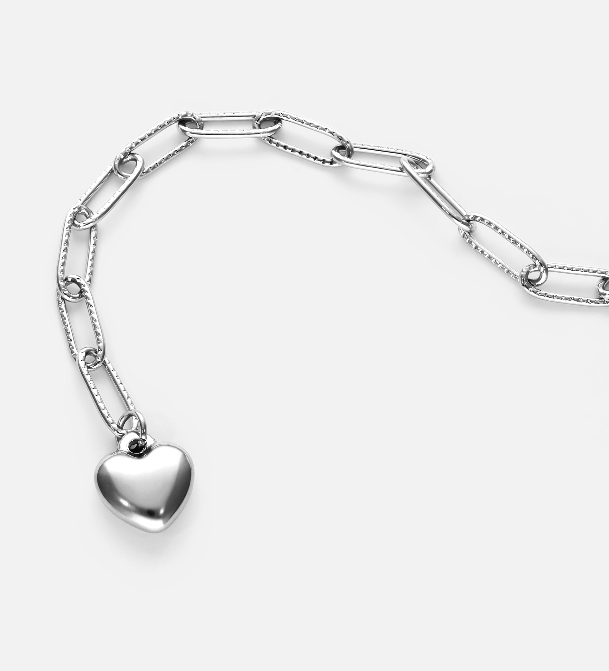 Delicate Paperclip Heart Bracelet